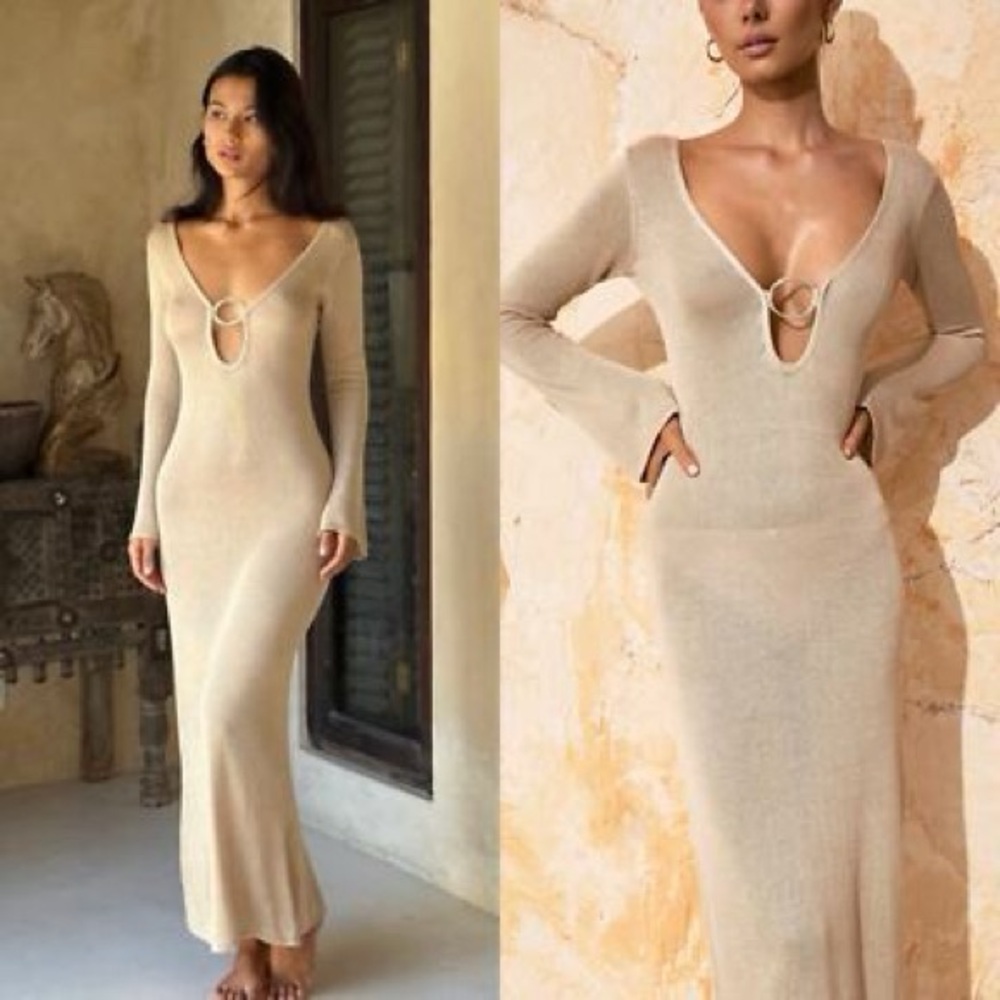 Flook the Label Gold Metallic Nyala Maxi Dress - Picture 11 of 12